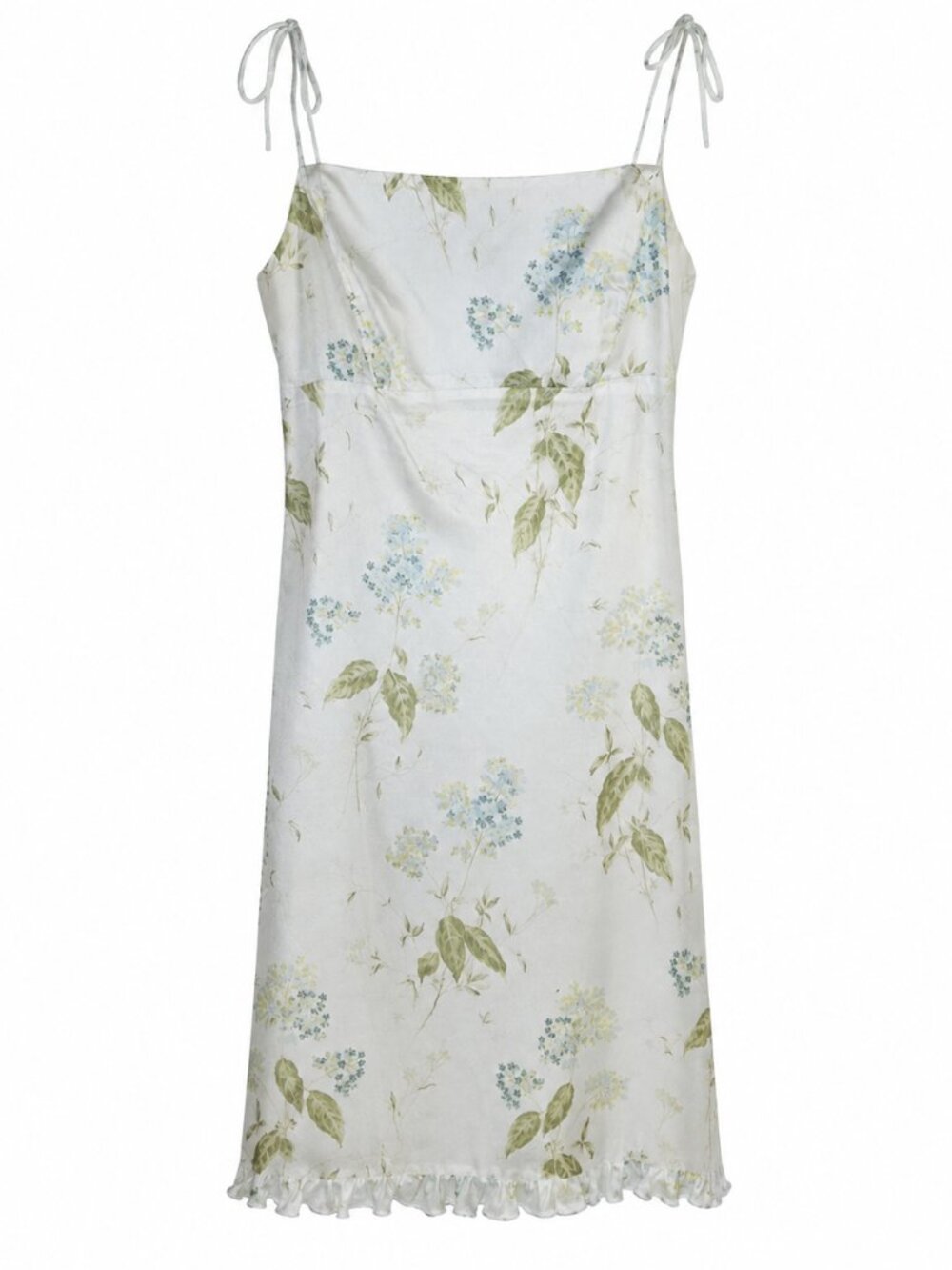 Shoshanna Floral Dress Size 8 Pastel Green Tie Strap Garden Party